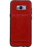Portræt Bag Cover 1 Kort til Galaxy S8 Plus Red