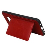 Portræt Bag Cover 1 Kort til Galaxy S8 Plus Red