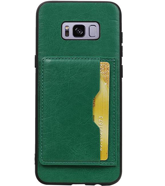 Portræt Bag Cover 1 Kort til Galaxy S8 Plus Green