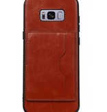 Portrait Back Cover 1 Cards for Galaxy S8 Plus Brown