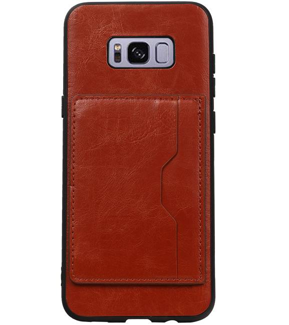 Portrait Back Cover 1 Cards for Galaxy S8 Plus Brown