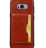 Portrait Back Cover 1 Cards for Galaxy S8 Plus Brown