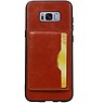 Portrait Back Cover 1 Carte per Galaxy S8 Plus Brown