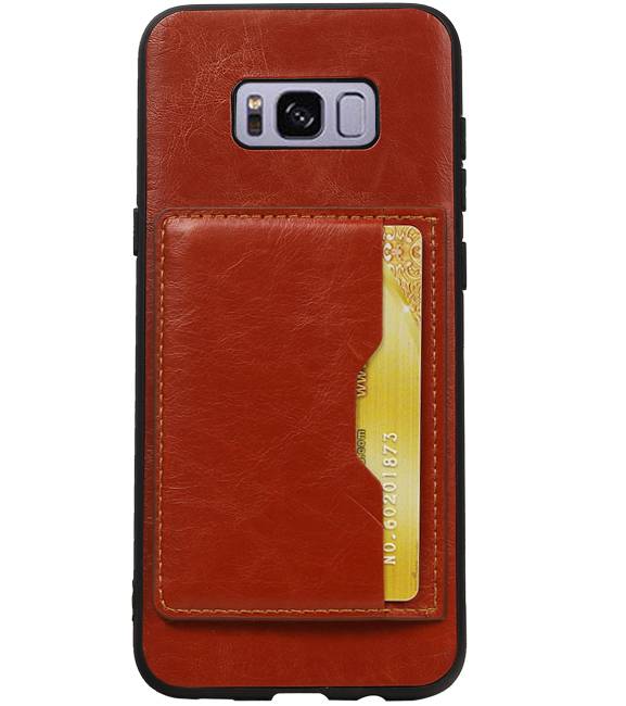 Portrait Back Cover 1 Cards for Galaxy S8 Plus Brown