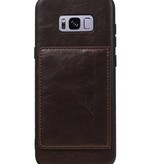 Stand Back Cover 1 Cartes pour Galaxy S8 Plus Mocca