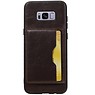 Stand Back Cover 1 Cartes pour Galaxy S8 Plus Mocca