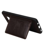 Stående bagdæksel 1 Kort til Galaxy S8 Plus Mocca