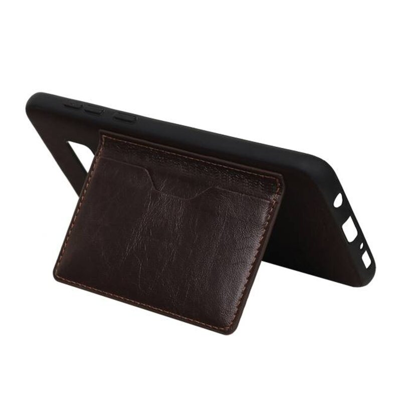 Stående bagdæksel 1 Kort til Galaxy S8 Plus Mocca