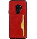 Staand Back Cover 1 Pasjes voor Galaxy S9 Plus Rood