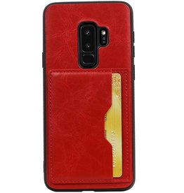 Staand Back Cover 1 Pasjes voor Galaxy S9 Plus Rood