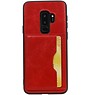 Staand Back Cover 1 Pasjes voor Galaxy S9 Plus Rood