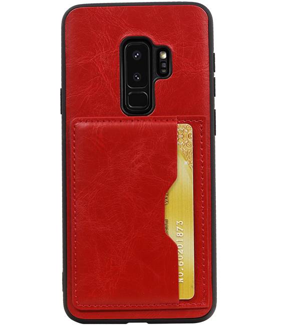 Stehender Rückendeckel 1 Passes für Galaxy S9 Plus Red