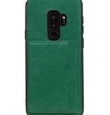 Staand Back Cover 1 Pasjes voor Galaxy S9 Plus Groen