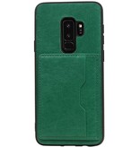 Portræt Bag Cover 1 Kort til Galaxy S9 Plus Green