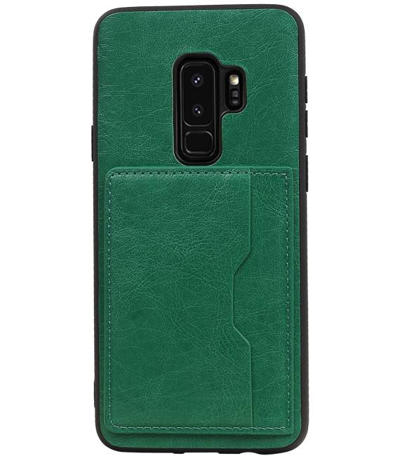 Portræt Bag Cover 1 Kort til Galaxy S9 Plus Green