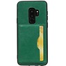 Staand Back Cover 1 Pasjes voor Galaxy S9 Plus Groen