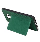 Portræt Bag Cover 1 Kort til Galaxy S9 Plus Green