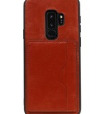 Portrait Back Cover 1 Cards for Galaxy S9 Plus Brown