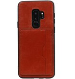 Portrait Rückseite 1 Karten für Galaxy S9 Plus Braun