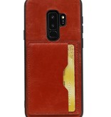 Portrait Back Cover 1 Cards for Galaxy S9 Plus Brown