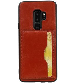 Portrait Back Cover 1 Cartes pour Galaxy S9 Plus Brown