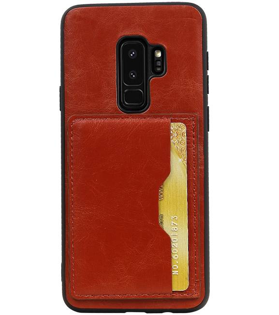 Portrait Back Cover 1 Cards for Galaxy S9 Plus Brown