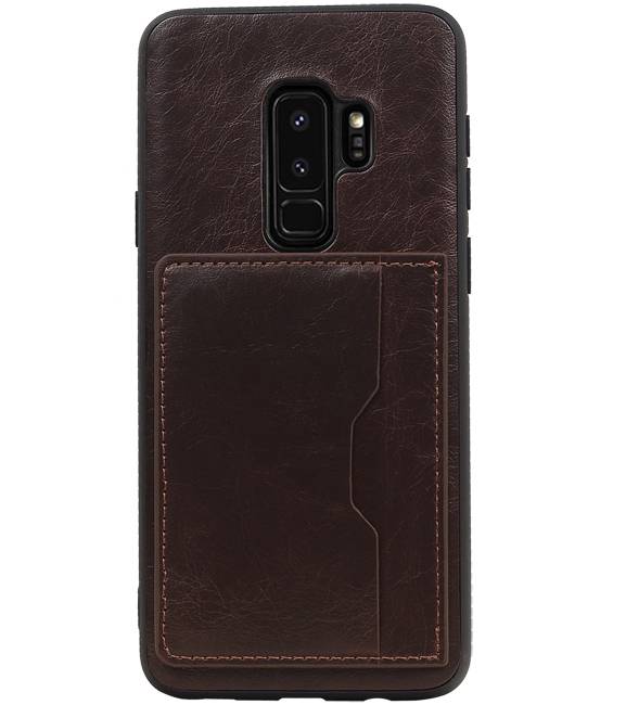 Stående bagside Cover 1 Kort til Galaxy S9 Plus Mocca