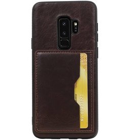 Stående bagside Cover 1 Kort til Galaxy S9 Plus Mocca