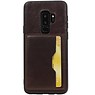 Stand Back Cover 1 Cartes pour Galaxy S9 Plus Mocca