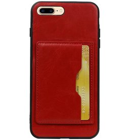 Copertura posteriore in piedi 1 passa per iPhone 8 Plus Red