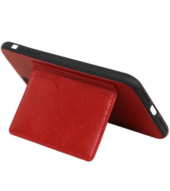 Stehender Rückendeckel 1 Pässe für iPhone 8 Plus Rot