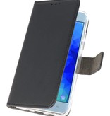 Wallet Cases Tasche für Galaxy J3 2018 Schwarz