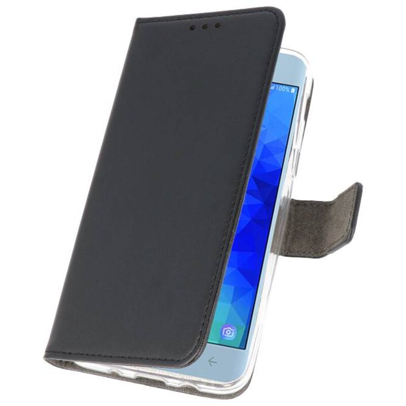 Wallet Cases Hoesje voor Galaxy J3 2018 Zwart