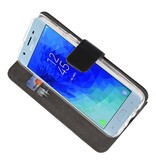 Wallet Cases Hoesje voor Galaxy J3 2018 Zwart