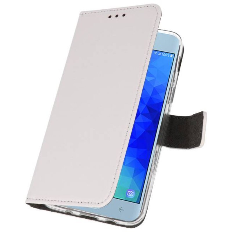 Wallet Cases Hoesje voor Galaxy J3 2018 Wit