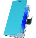 Wallet Cases Hoesje voor Galaxy J3 2018 Blauw