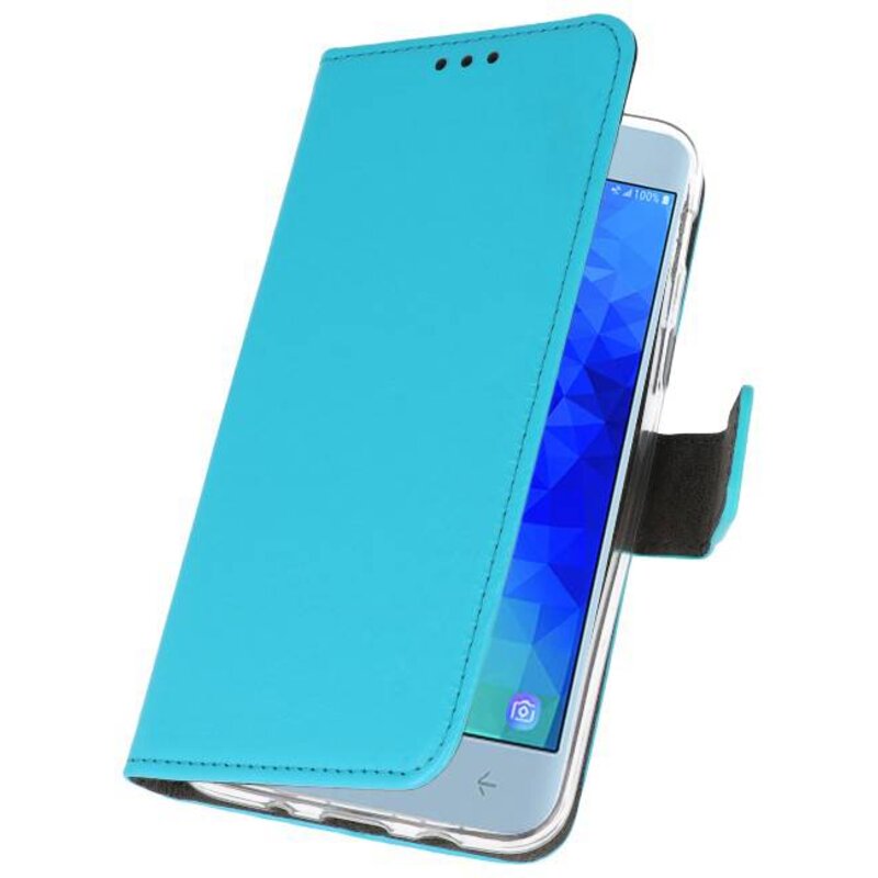 Wallet Cases Hoesje voor Galaxy J3 2018 Blauw