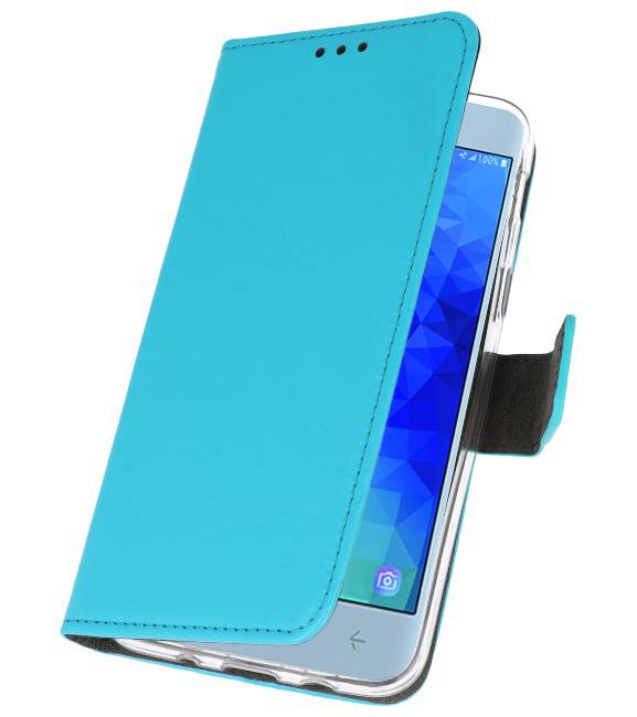 Wallet Cases Hoesje voor Galaxy J3 2018 Blauw