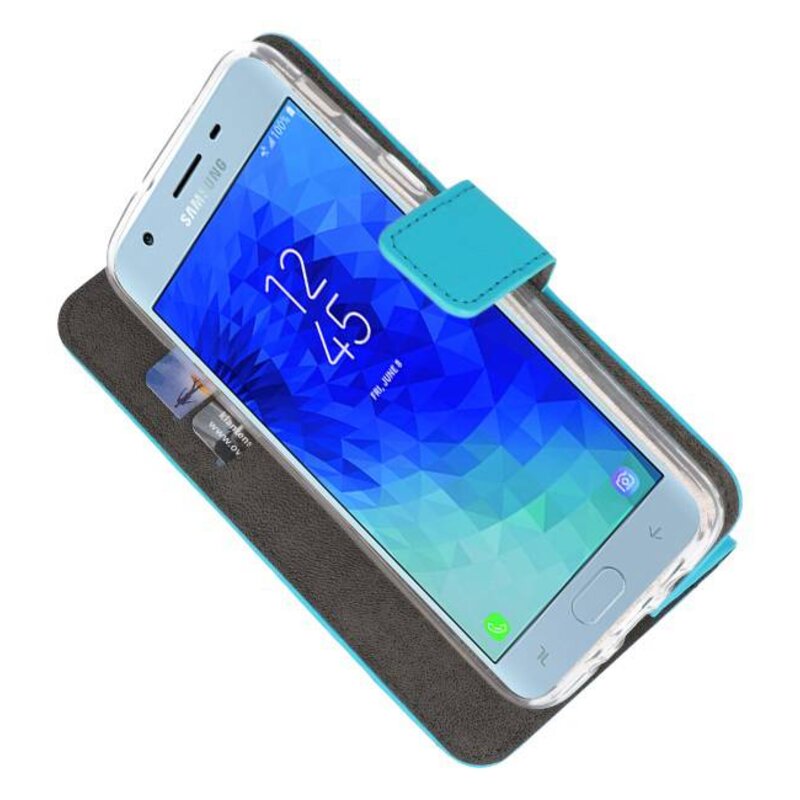 Wallet Cases Case for Galaxy J3 2018 Blue