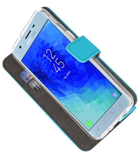 Wallet Cases Hoesje voor Galaxy J3 2018 Blauw