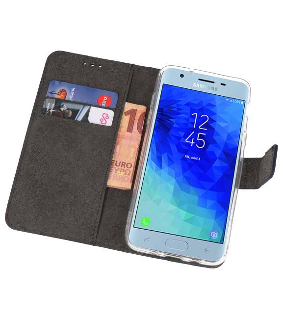 Wallet Cases Tasche für Galaxy J3 2018 Navy