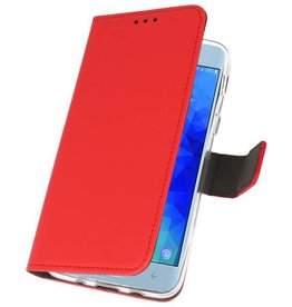 Etui Portefeuille Etui pour Galaxy J3 2018 Rouge