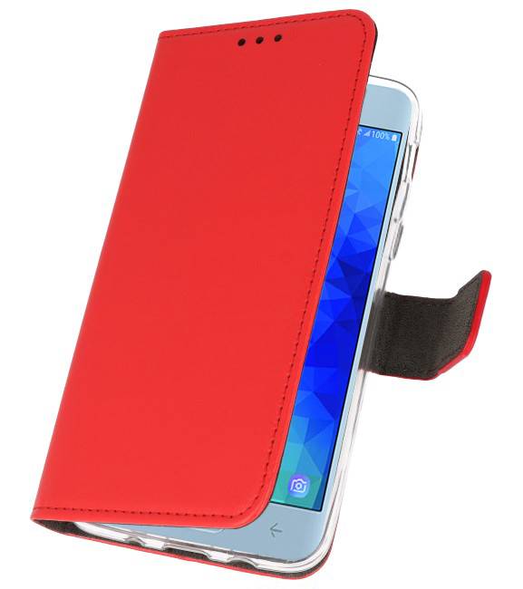 Etui Portefeuille Etui pour Galaxy J3 2018 Rouge