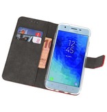 Wallet Cases Hoesje voor Galaxy J3 2018 Rood