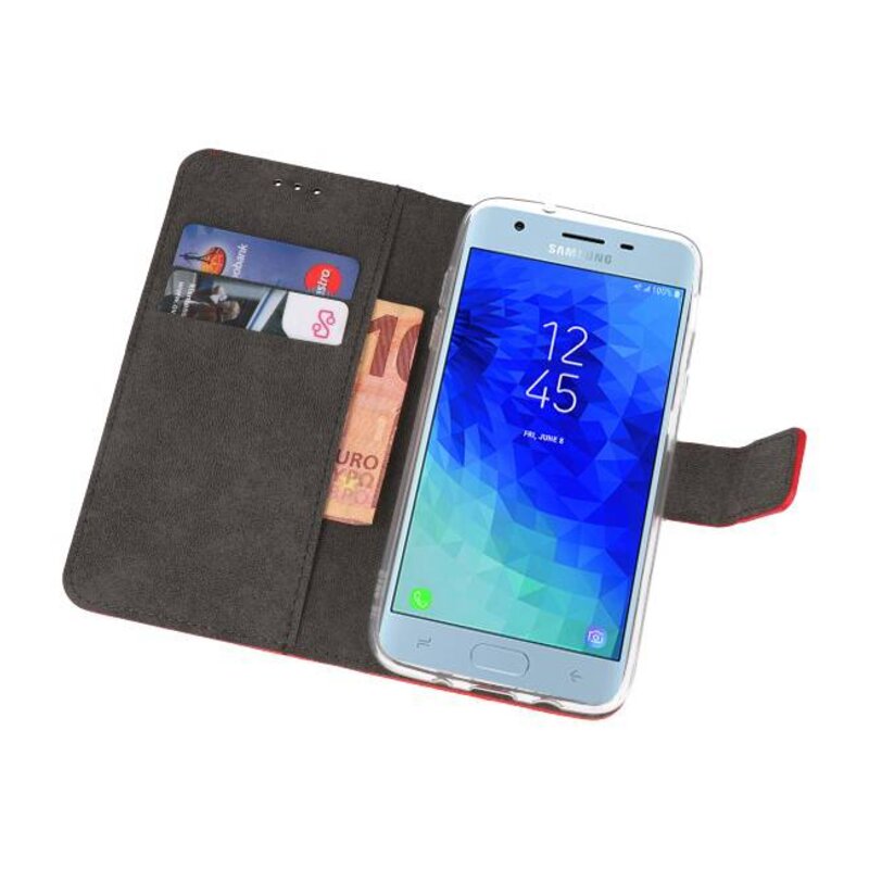 Veske Tasker Etui til Galaxy J3 2018 Red