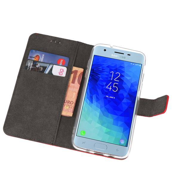 Wallet Cases Case for Galaxy J3 2018 Red