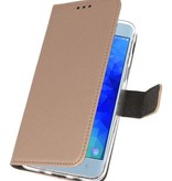 Estuche para estuches Wallet para Galaxy J3 2018 Gold