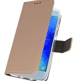 Wallet Cases Hoesje voor Galaxy J3 2018 Goud