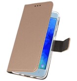 Custodia a Portafoglio per Galaxy J3 2018 Gold