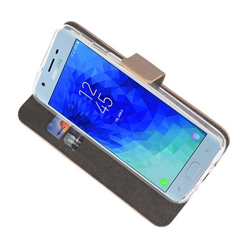 Wallet Cases Case for Galaxy J3 2018 Gold